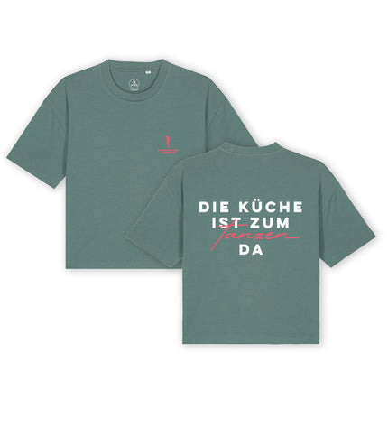 Cropped T-Shirt "Die Küche ist zum Tanzen da"